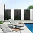 thumbnail image 3 of 72"x47" Outdoor Privacy Screen with Stand Metal Balcony Decorative Screen,Black, 3 of 7