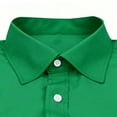 thumbnail image 4 of VgaVtl Shirts for Men Long Sleeve Collared Dress Shirts Green Clothes for Men Stretch Solid Color Dressy Business Loose Shirts, 4 of 6