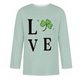 thumbnail image 4 of Wancir Chemises pour Hommes en Liquidation, Imprimé de la Saint-Patrick, Col Rond, Mode Décontractée, Manches Courtes, Manches Trois-Quarts, 4 of 4