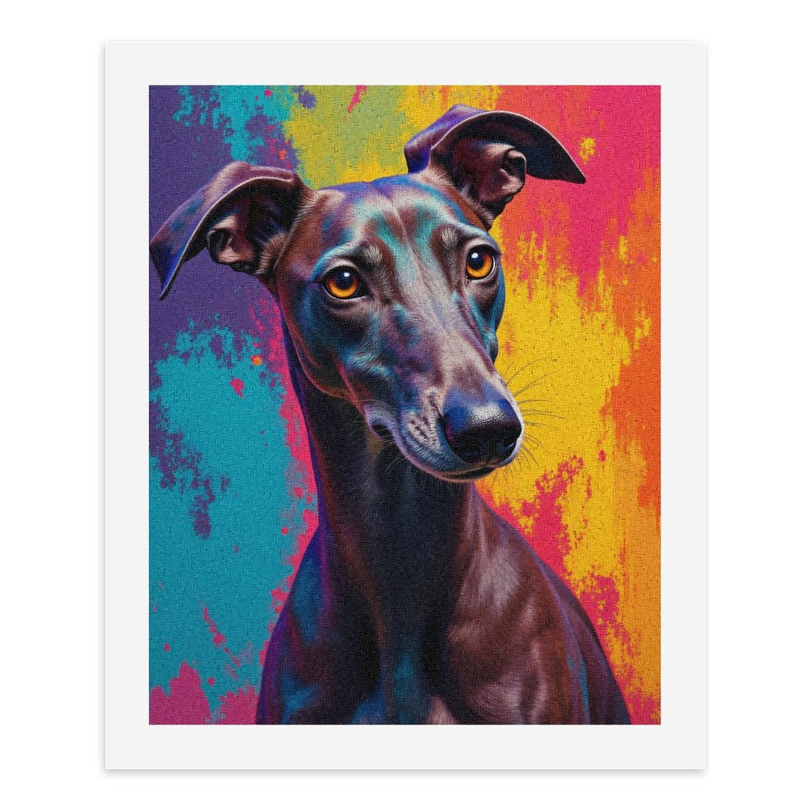 Paint By Numbers Kit for Adults Beginner - Colorful Dog Portrait Art DIY Canvas Painting Kits for Adults, Frameless Paint By Number for Adults for Home Wall Decor 16x20 Inch