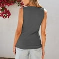 thumbnail image 3 of Drses Women's Sleeveless Henley Tank Tops Ribbed V Neck Button Down T Shirts Summer Slim Fit Tee Tops, 3 of 6