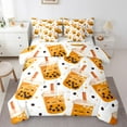 thumbnail image 1 of Erosebridal Kawaii Milk Tea Bed in a Bag Full size, Colorful Boba Bed Set, Cartoon Style Decor, Reversible, 1 of 1