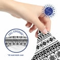 thumbnail image 5 of Ethnic Office Chair Slipcover, Winter Theme Abstract Snowflakes and Fir Trees Motifs in Geometric Design, Protective Stretch Decorative Fabric Cover, Standard Size, Charcoal Grey White, by Ambesonne, 5 of 5