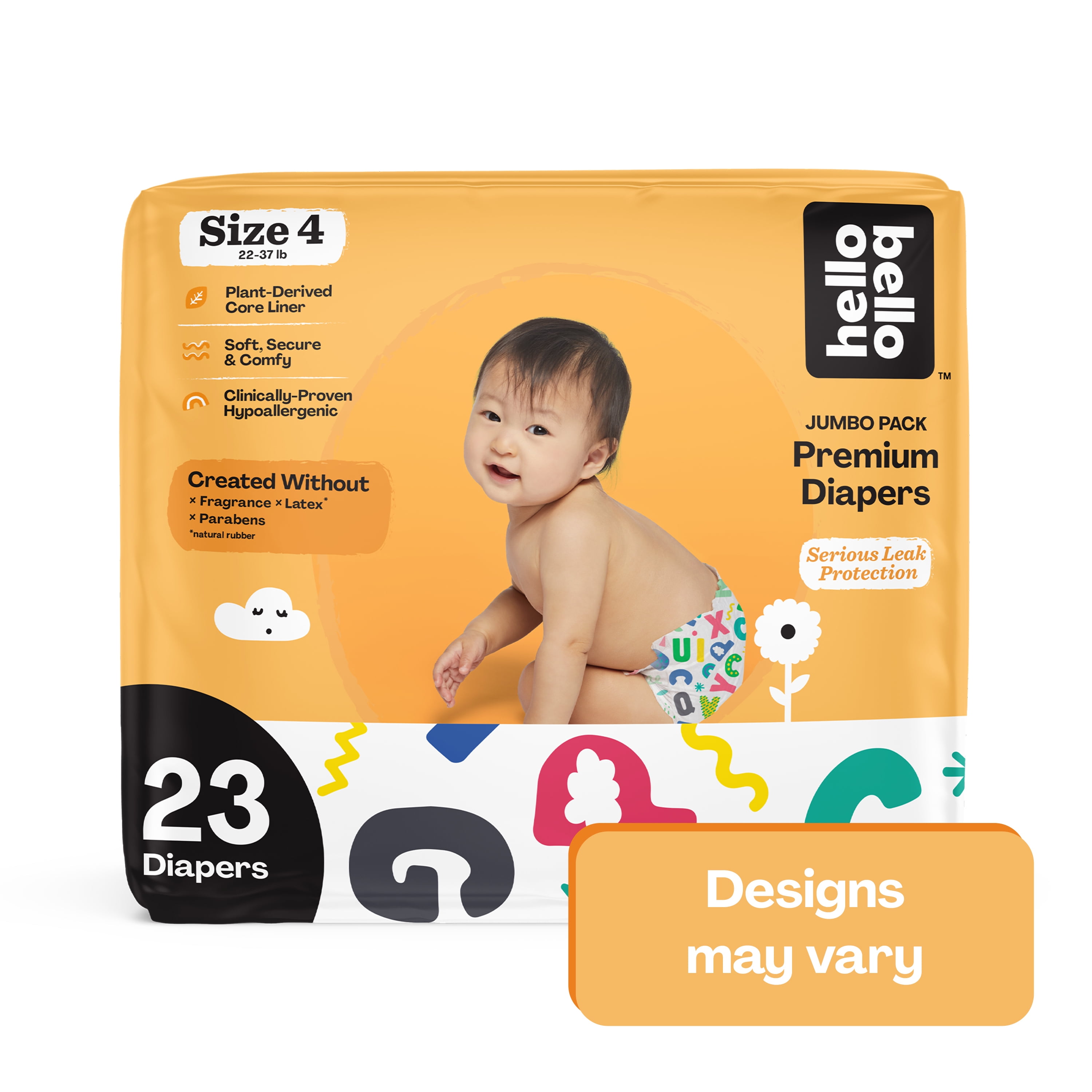 Ultra Absorbent & Hypoallergenic for Overnight Protection Hello Bello Nighttime Baby Diapers ‐ Size 4 4 Packs of 21 84 Count 