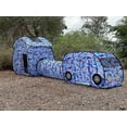 thumbnail image 2 of G3Elite Kids Play Tent, Childs 3 Piece Foldable Pop Up Indoor/Outdoor Vehicle, Tunnel & Tent with Carry/Storage Bag (Blue, Pink & Cream Camo), 2 of 6