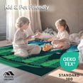 thumbnail image 4 of ODIKA 8'x10' Machine Washable Non-Slip Area Rug, Magical Evergreen Forest Half Moon Decorative Hearth High Traffic Rug, Blue, 617639, 4 of 5