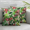 thumbnail image 3 of Qinduosi Watercolor Christmas Pillow Covers Inch Xmas Winter Holiday Square Throw Pillows Set of Farmhouse Home Decor For Sofa Couch Bedroom Outdoor, 3 of 5