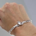 thumbnail image 5 of Sterling Silver Irish Claddagh Celtic Knot Bangle Bracelet, 5 of 6