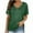 Green, variant on Top for Women Summer Casual Round Neck Short Sleeve Ruched Loose Solid Color Blouse Top