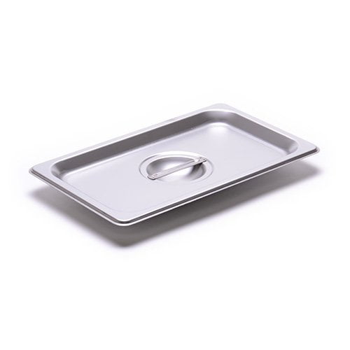 Allied Buying Corp CSTC-1400 Fourth-Size Steam Table Pan Solid Cover 24 Gauge Stainless Steel Steamtable Pans