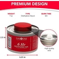 thumbnail image 3 of GasOne 6 pack 6 Hour Chafing Fuel - Food Warmer for Chafing Dish Buffet Set - Liquid Safe Fuel, 3 of 6