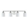 thumbnail image 6 of JONATHAN Y Lydia 33.25" 4-Light Iron/Frosted Glass Farmhouse Cottage LED Vanity Light, Chrome, 6 of 7