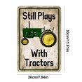 thumbnail image 4 of Tractores Placa Metal Vintage Pintura Hierro Rectangular Arte La Pared 20x30cm, 4 of 9