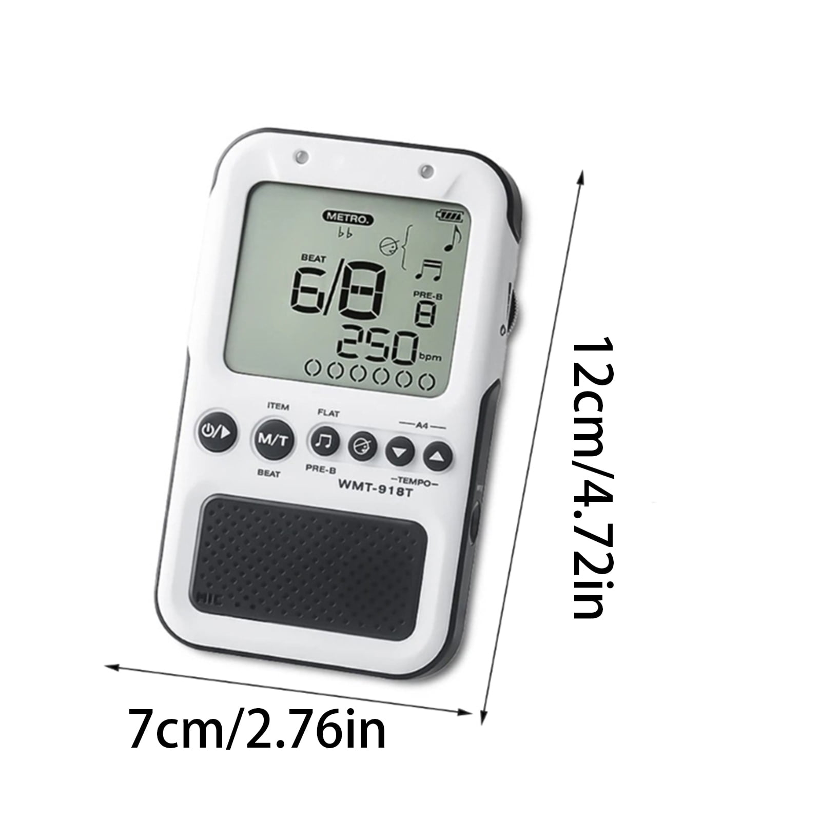 Precisions Metronome Adjustable Metronome Plastic Texture for Piano Guitar Violin Bass Featuring Foldable Stand