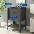 thumbnail image 4 of Sink Vanity Cabinet, Wood, Grey Gray Black, Modern Contemporary Urban Design, Hotel Bedroom Bathroom Master Suite Guest, 4 of 10
