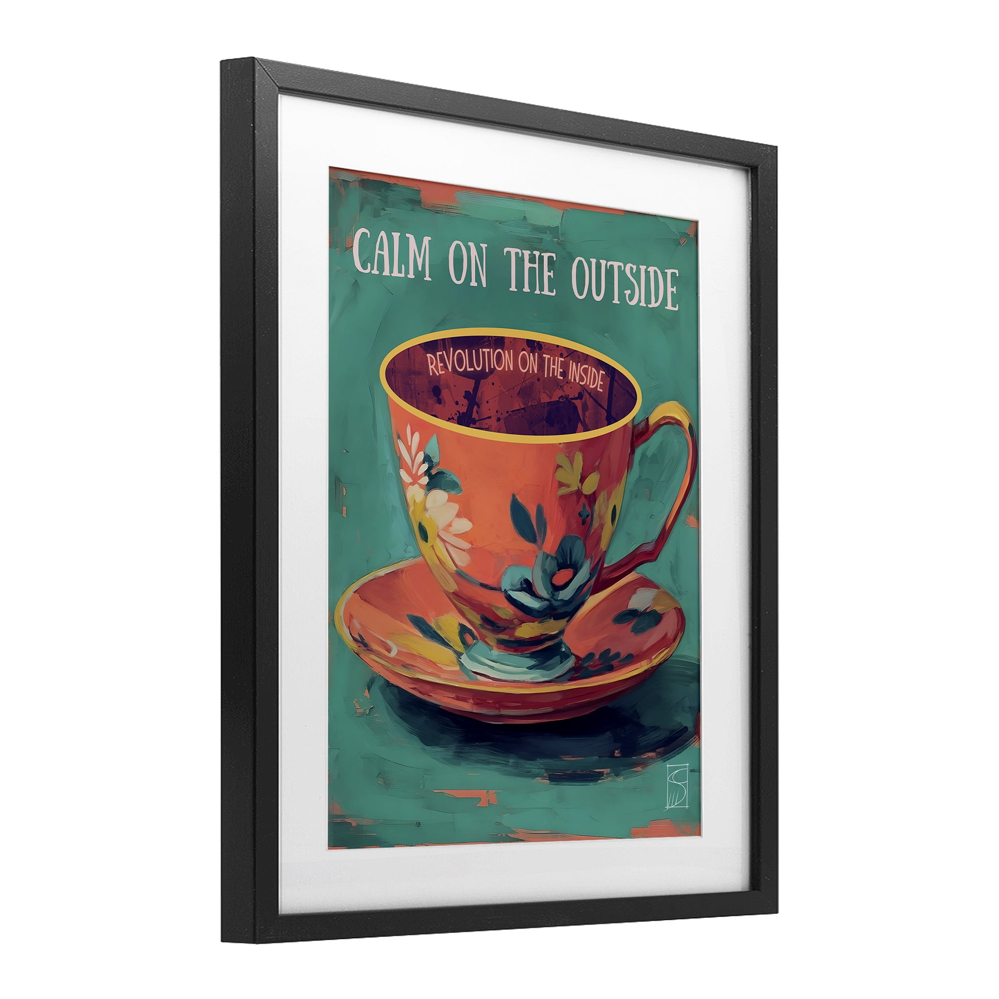 Stupell Industries Revolution On The Inside Black Framed Print Under Glass, design by Sara Culpepper