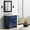 Blue & Gray, variant on MCM 31" Single Oval Sink Solid Wood Vanity in Walnut/Gray Granite Stone