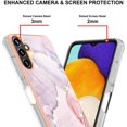 thumbnail image 4 of Compatible with Samsung Galaxy A54 5G Case, Galaxy A54 5G Case Ultra Slim Marble Luxury Glossy Rubber Durable Shockproof Protective Phone Case for Samsung Galaxy A54 5G Marble Rose Gold YBT, 4 of 10
