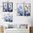 thumbnail image 4 of Designart "Blue violet Hydrangea Eternal Blooms II" Hydrangea Wall Art Set Of 2 - Blue Floral Canvas Set For Living Room Decor, 4 of 6