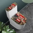 thumbnail image 3 of HELLHERO Deer and The American Flag Toilet Seat Covers Soft Toilet Dust Cover Set & 2 Pieces Stretch Fits All Toilet Shapes, 3 of 7