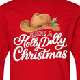 thumbnail image 4 of Inktastic Holly Dolly Christmas Cowboy Hat Festive Long Sleeve Youth T-Shirt, 4 of 5