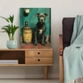 thumbnail image 5 of Funny Pitbull Bathroom Canvas Print, Cute Peeking Dog Art, Quirky Restroom Wall Decor, 5 of 8