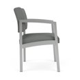 thumbnail image 4 of Lesro Lenox Steel Fabric Guest Waiting Room Guest Chair in Silver/Open House Asteroid Gray, 4 of 5