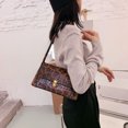 thumbnail image 3 of Bolso de hombro con axila de leopardo para mujer, bolsos de mano con solapa de PU Vintage (marrón) Likrtyny Para estrenar, 3 of 9