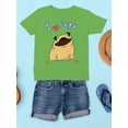 thumbnail image 3 of I Love Pugs T-Shirt Juniors -Image by Shutterstock,  Large, 3 of 4