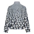 thumbnail image 6 of Jackets for Women Winter Coat Jackets Flannel Stand Collar Jacket(Endless Sea of Soccer Balls,Size:S-4XL), 6 of 7