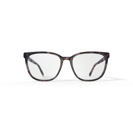 Walmart Women's Trisha Square Prescription Eyeglasses with Case, Brown Tortoise
