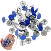 Raindrops 50Pcs Reflective Tacks for Trail Marking Tacks High Visibility Flat Head Blue Nylon Steel