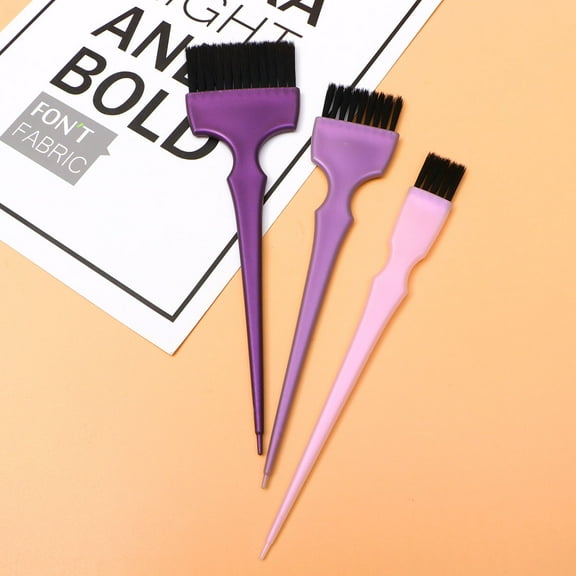 Toddmomy 2 Sets Hair Tint Brush For Diy Hairstyle Small Brush Hair Color Purple Plastic