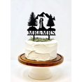 thumbnail image 3 of HAHADAXA Mountain Wedding Cake Topper, Outdoors Wedding Cake Topper, Mr & Mrs Kiss Cake Topper, Hiking Wedding Cake Topper, Forest Theme Cake Topper, Mountain Cake Topper, 3 of 7