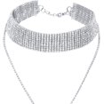 thumbnail image 3 of ORUYROP 2 Pcs Collier Ras du Cou à Franges en Strass Multi-Couches Colliers à Large Collier Chaîne à Franges pour Femmes Filles, 3 of 7