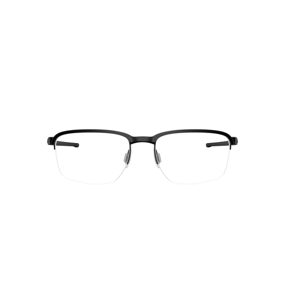Oakley Cathode Optical Glasses, Rectangular Prescription Eyeglasses with Demo Lenses, Size 54, Satin Black