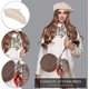 thumbnail image 3 of Boina de lana de 4 piezas boina de artista francés con bufanda Skily para mujeres y niñas, 3 of 5