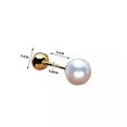 thumbnail image 3 of HOOUN 1 PC Fashion Ear Stud Trendy Earring Zircon Piercing Jewelry Imitation Pearl -Gold-5mm, 3 of 9
