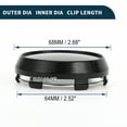 thumbnail image 6 of Unique Bargains Wheel Center Caps Hub Caps Rim Center Caps OD: 68mm/2.68" Black 1 Pc Universal, 6 of 6