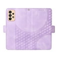 thumbnail image 5 of ELEHOLD For Samsung Galaxy A23 4G Leather Wallet Phone Case, Embossed Diamond Folio Flip Cover, Card Holder Cash Slot, Stand Support, Wrist Strap Lanyard -Purple, 5 of 10