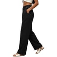thumbnail image 6 of Oiangi Women's Dress Pants High Waisted Work Trousers Loose Fit Casual Business Slacks with Pockets for Fall Black S, 6 of 7