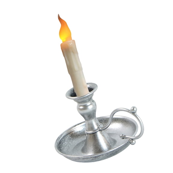 Antique Metal Taper Holders with Flameless LED for Wedding Centerpieces and Home Decor