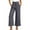 Dark Gray, variant on XFLWAM Womens Linen Pants Drawstring High Waist Boho Wide Leg Cropped Pants Casual Loose Palazzo Beach Pants Summer Outfits Trendy Beige L