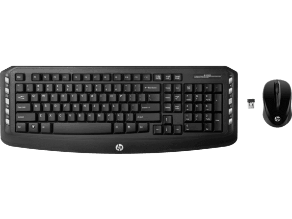 Black Classic Desktop Combo Wireless Keyboard and Optical Mouse HP 