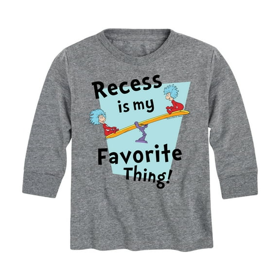 Dr. Seuss - Recess Is My Favorite Thing - Toddler And Youth Long Sleeve Graphic T-Shirt