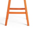 thumbnail image 5 of WestinTrends Malibu HDPE Outdoor Patio 29" Bar Stool Saddle Seat, Orange, 5 of 14