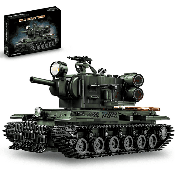 Remocguys WW2 Army KV-2 Heavy Tank Building Blocks Set Compatible with Lego Military Model for Adults 2235 Pcs