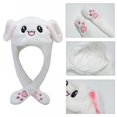 thumbnail image 6 of Janrevotw  Bunny Hat Ears Press Paw Hat Pop Up Behind Girls Funny Bunny Hat Christmas Party Holiday (With Light), 6 of 11