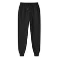 thumbnail image 4 of Women's Fleece Lined 2 Piece Tracksuit Zip Up Hoodie Jacket Jogger Pants Set Drawstring Waist Loose Fit Fall Winter Casual Loungewear Black, 4 of 8
