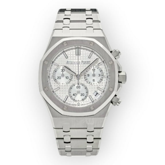 Pre-Owned Audemars Piguet Royal Oak Chronograph 26320ST 41mm White Dial With Stainless Steel Bracelet